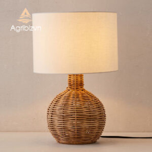 Rattan Globe Table Lamp